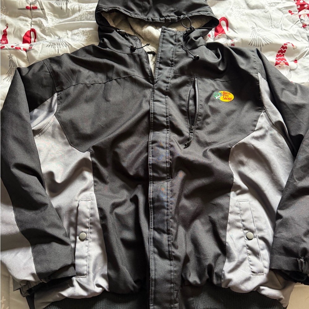 Black and Gray Hooded Jacket